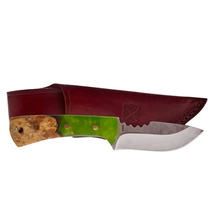 Twisted X Fixed Blade Rosewood Acrylic Knife w/Sheath XK406