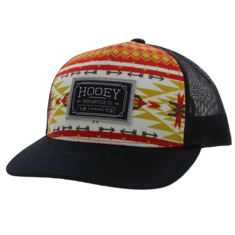 Hooey "Doc" Red/Yellow/White/Black Aztec Print Hat SKU: 2202T-RDBK