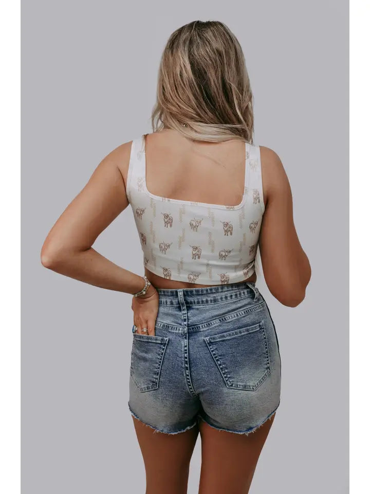 MK620 Longhorn Corset Top