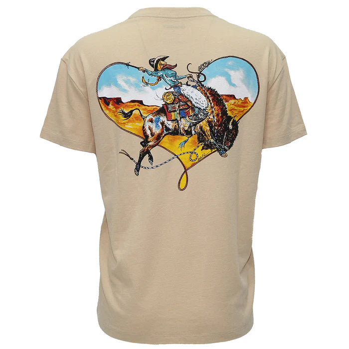 Hooey "Buffalo Heart" Tan w/Heart Logo T-shirt
