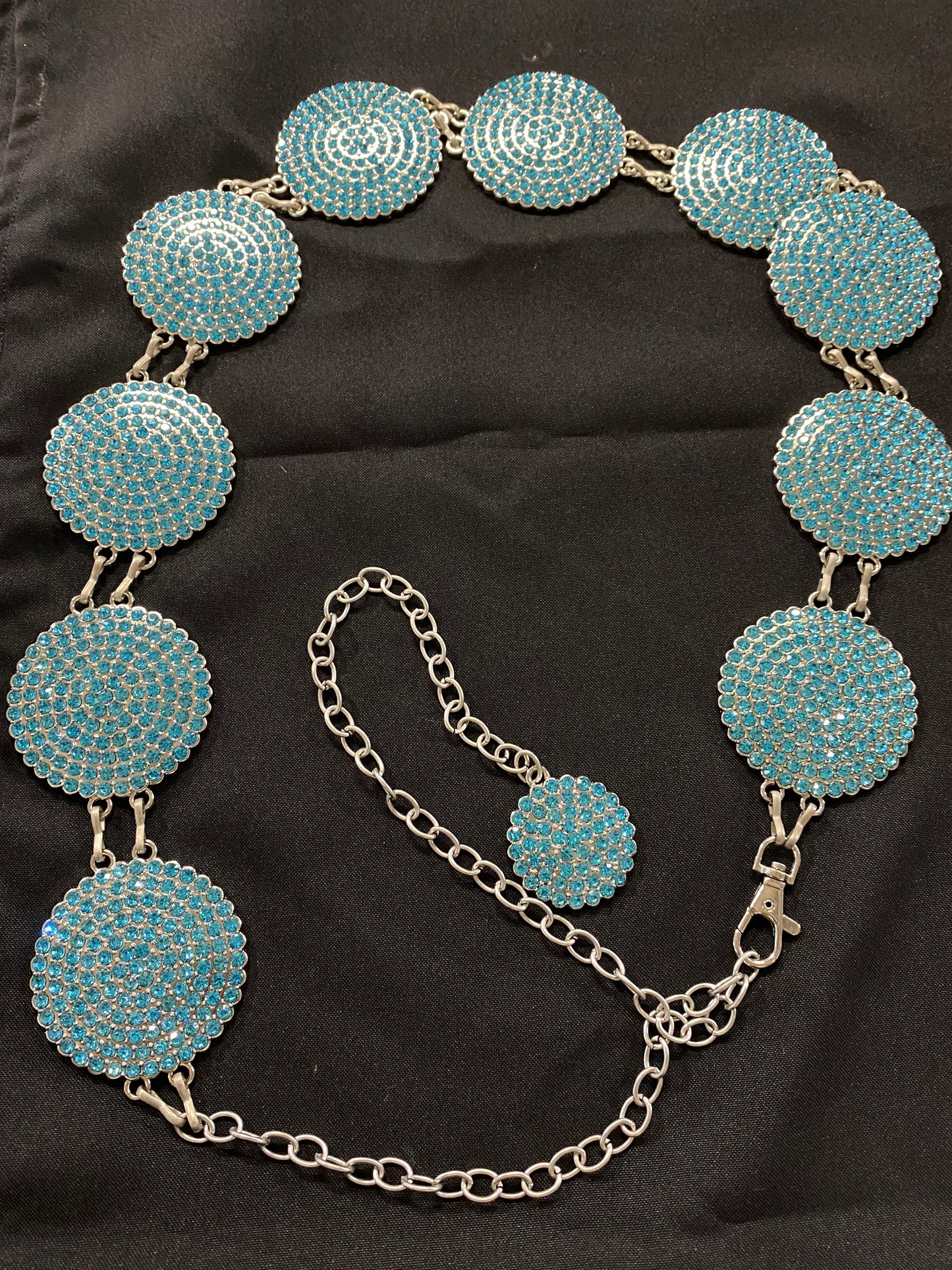 BLUE SHINE CONCHO BELT