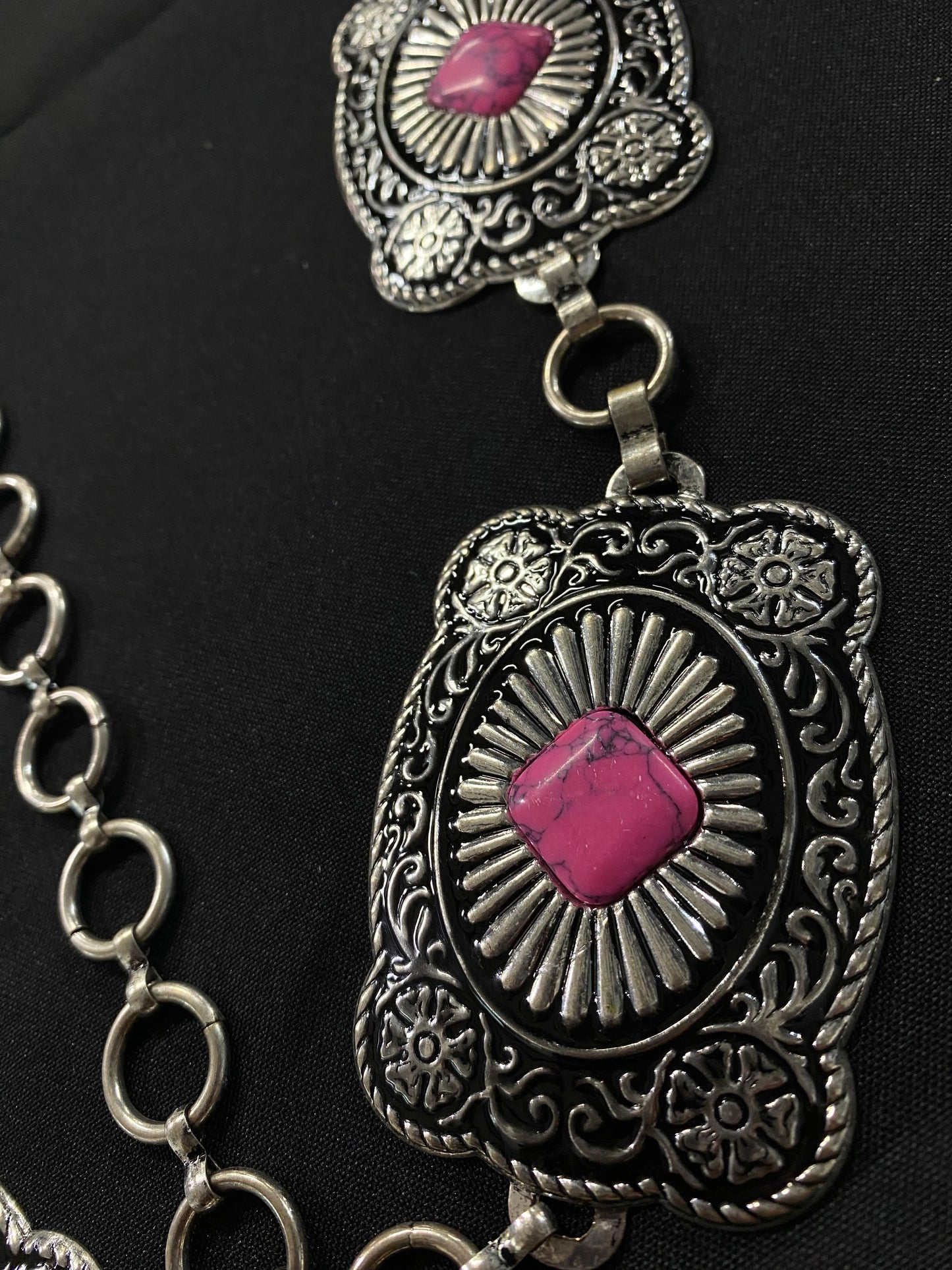 PINK CONCHO BELT 1