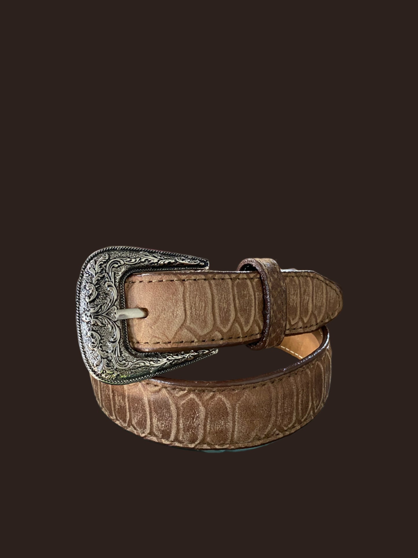 HOMETOWN PYHTON KIDS BELT LIGHT BROWN
