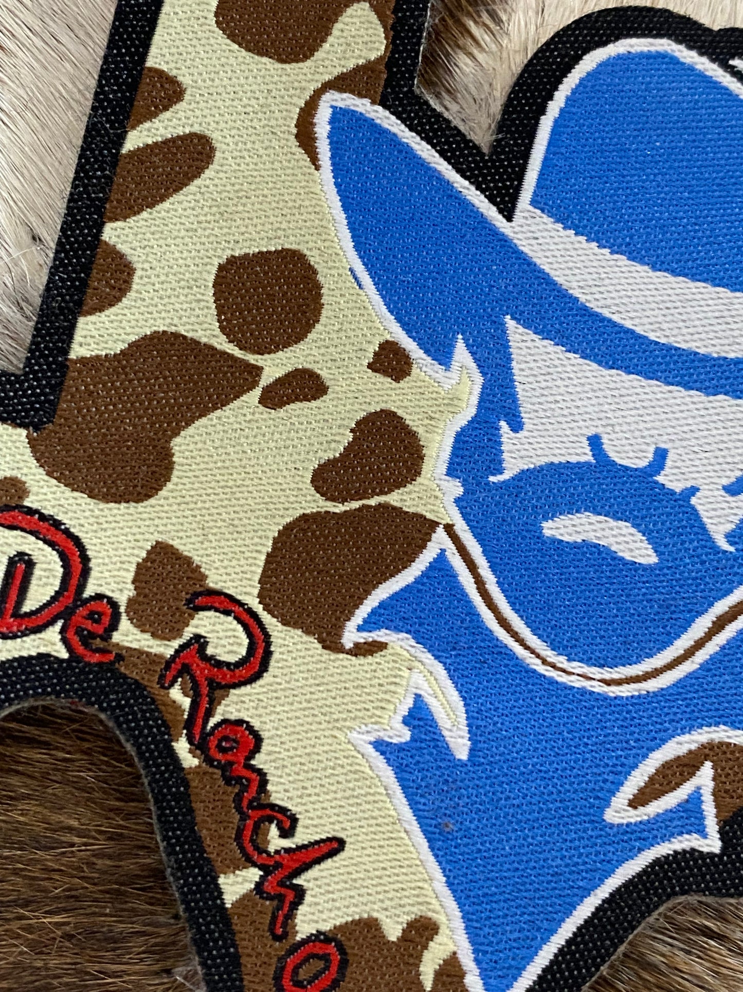 De Rancho Cow Print Patch