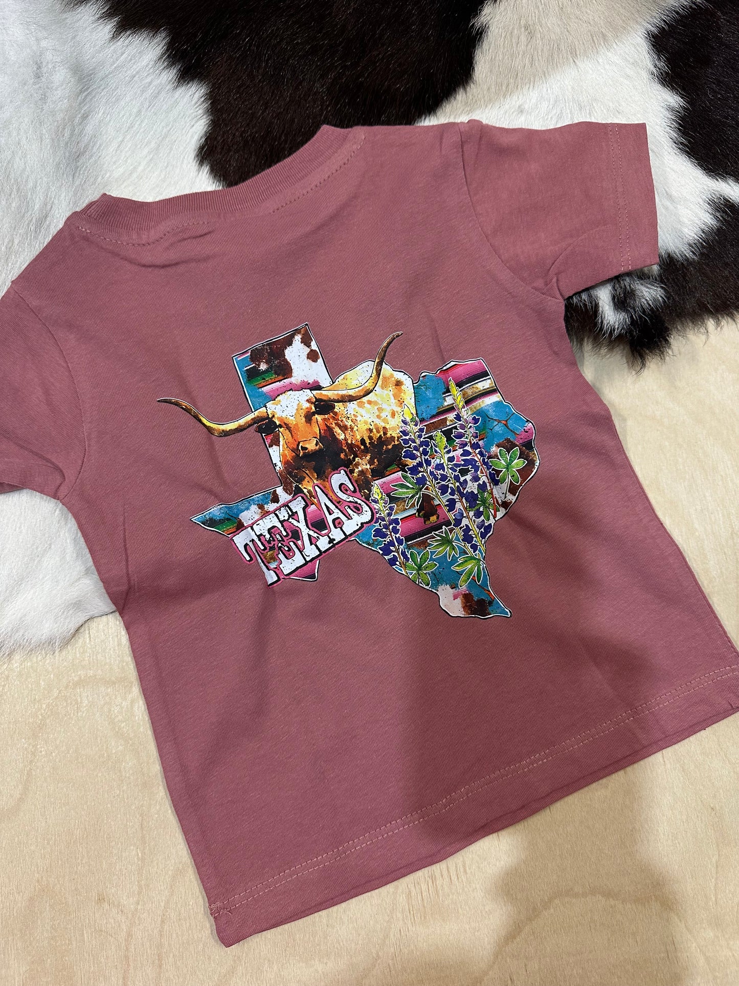 LUCKY & FRIENDS | MAUVE CUSTOM TSHIRT TEXAS BOW
