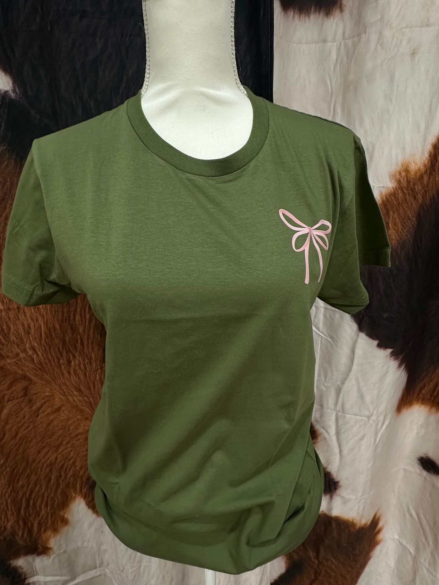 LUCKY FRIENDS| GREEN CUSTOM T-SHIRT HORSESHOE & CACTUS
