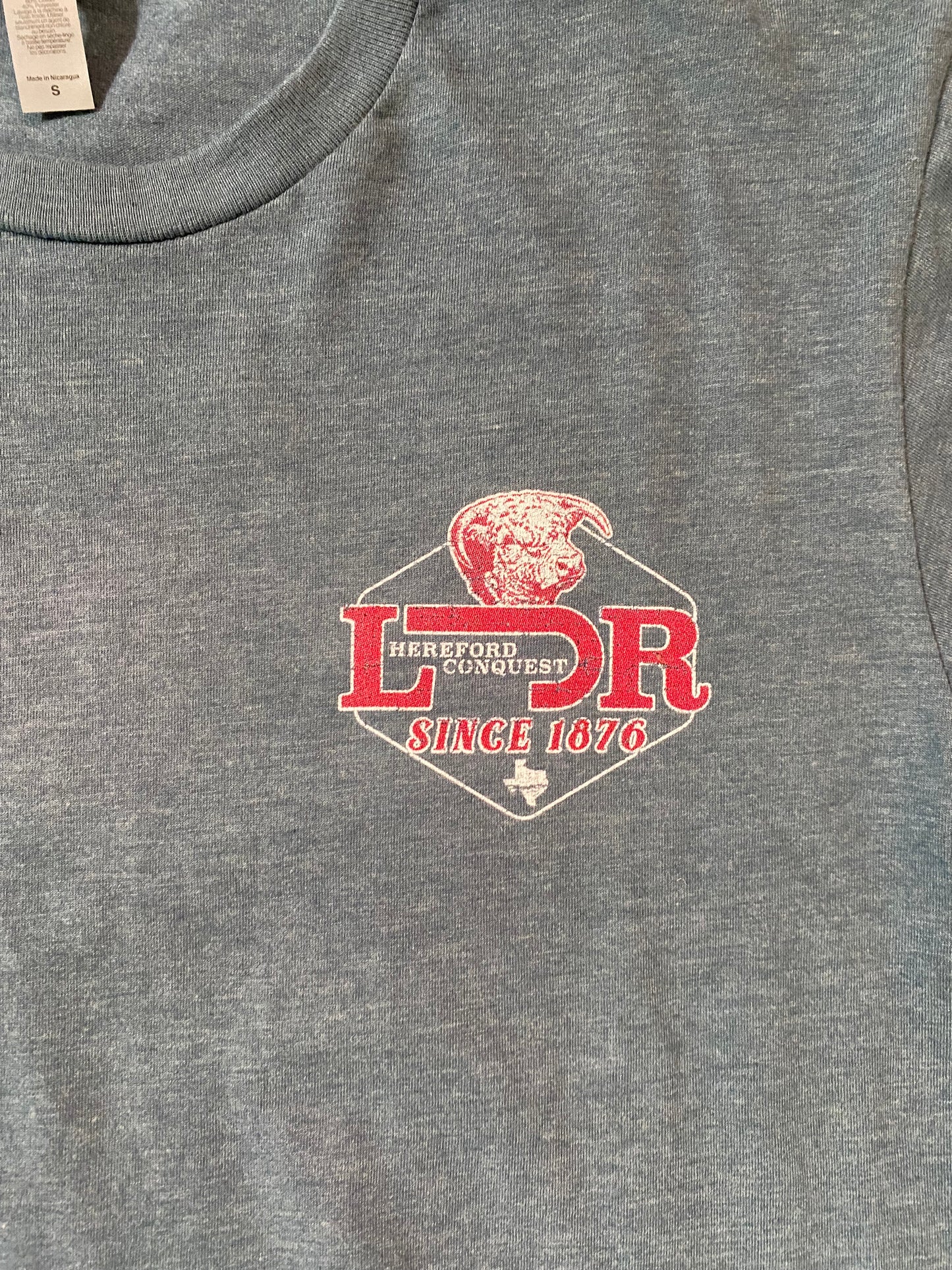 Lazy J Ranch Wear Hereford Conquest Short Sleeve T-Shirt - Indigo