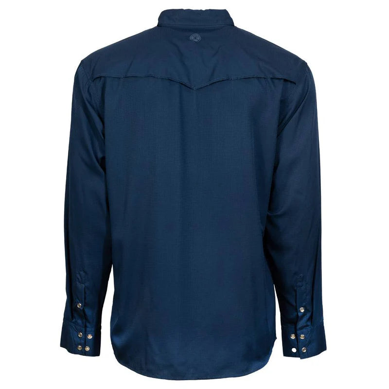 Hooey "Sol" Navy Long Sleeve Pearl Snap Shirt SKU: HT1627NV-S