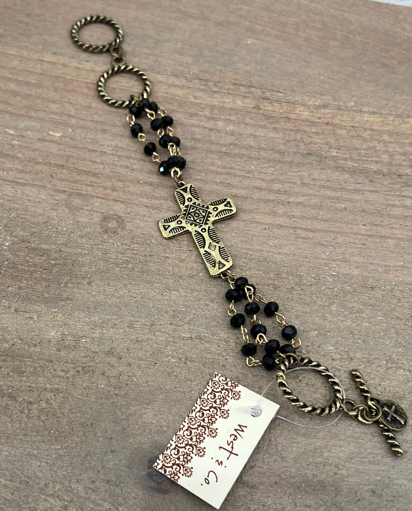 WEST & CO JEWELRY|BRONZE CROSS BRACELET