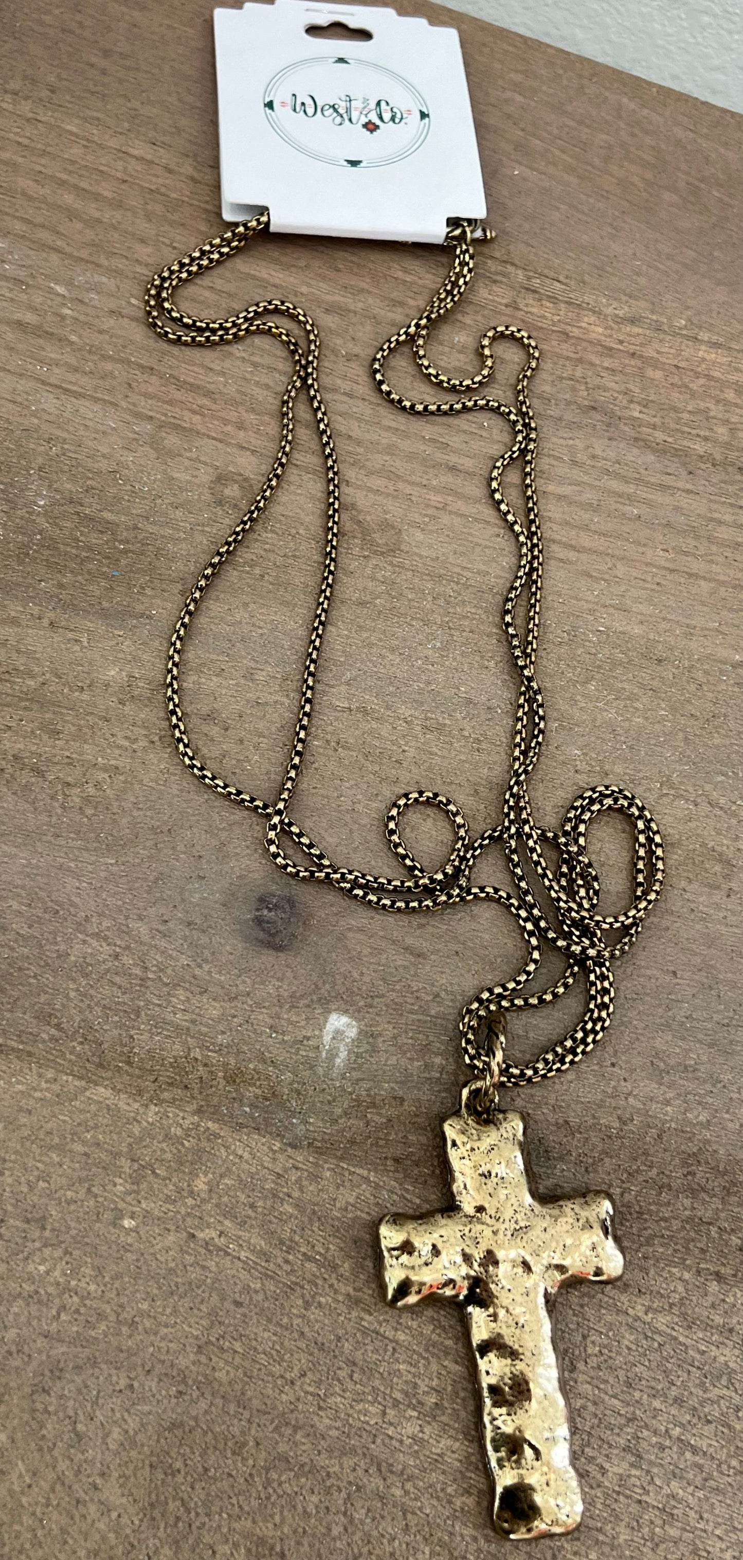 WEST & CO JEWELRY | BRONZE CROSS NECKLACE