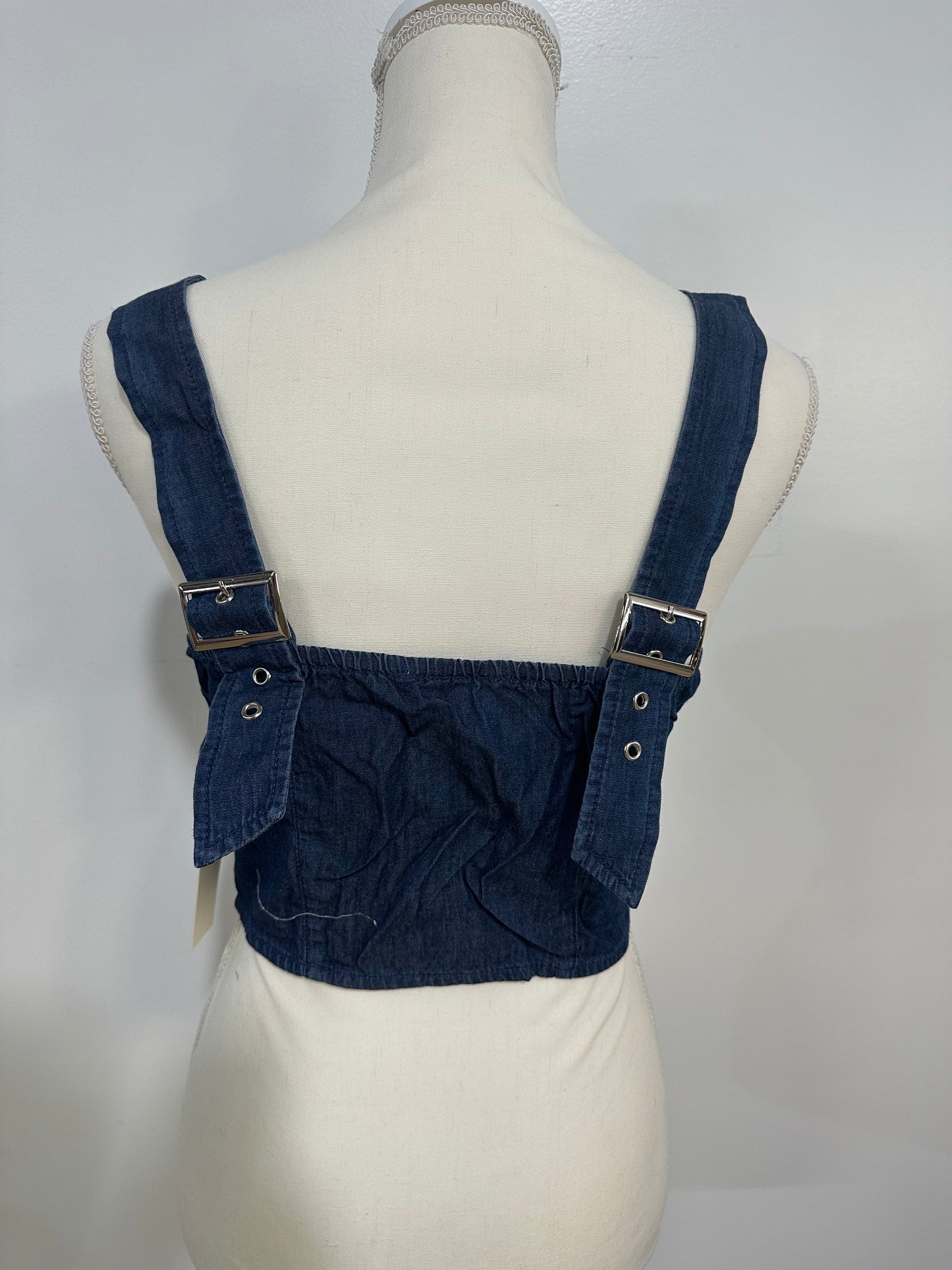 SUPERLINE|CHAMBRAY BLOUSE FRONT ZIPPER