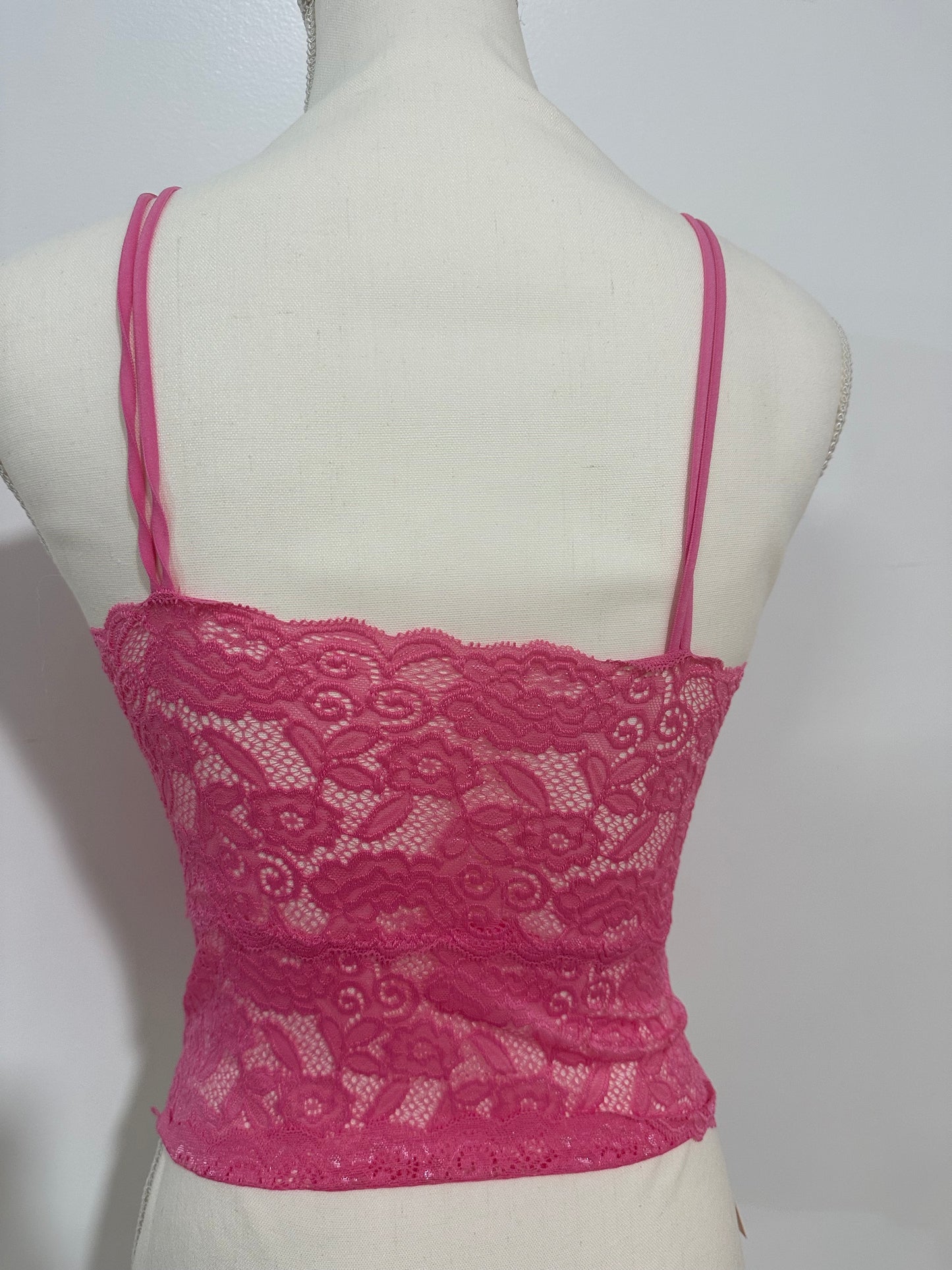 SUPERLINE|LACE BRA TOP PINK