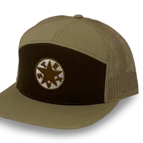 OIL FIELD HATS| DZ STAMP BROWN & KHAKI