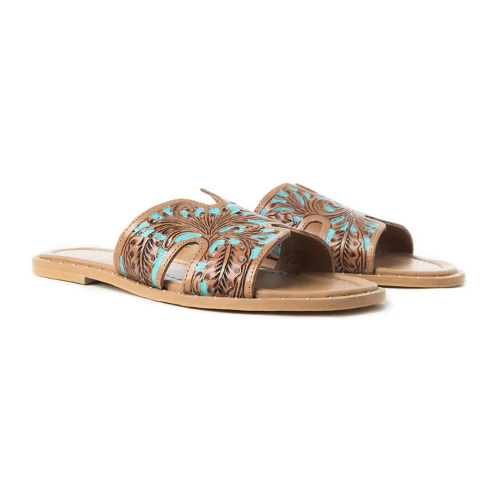 MYRA BAG Carmina Anne Sandals In Blue