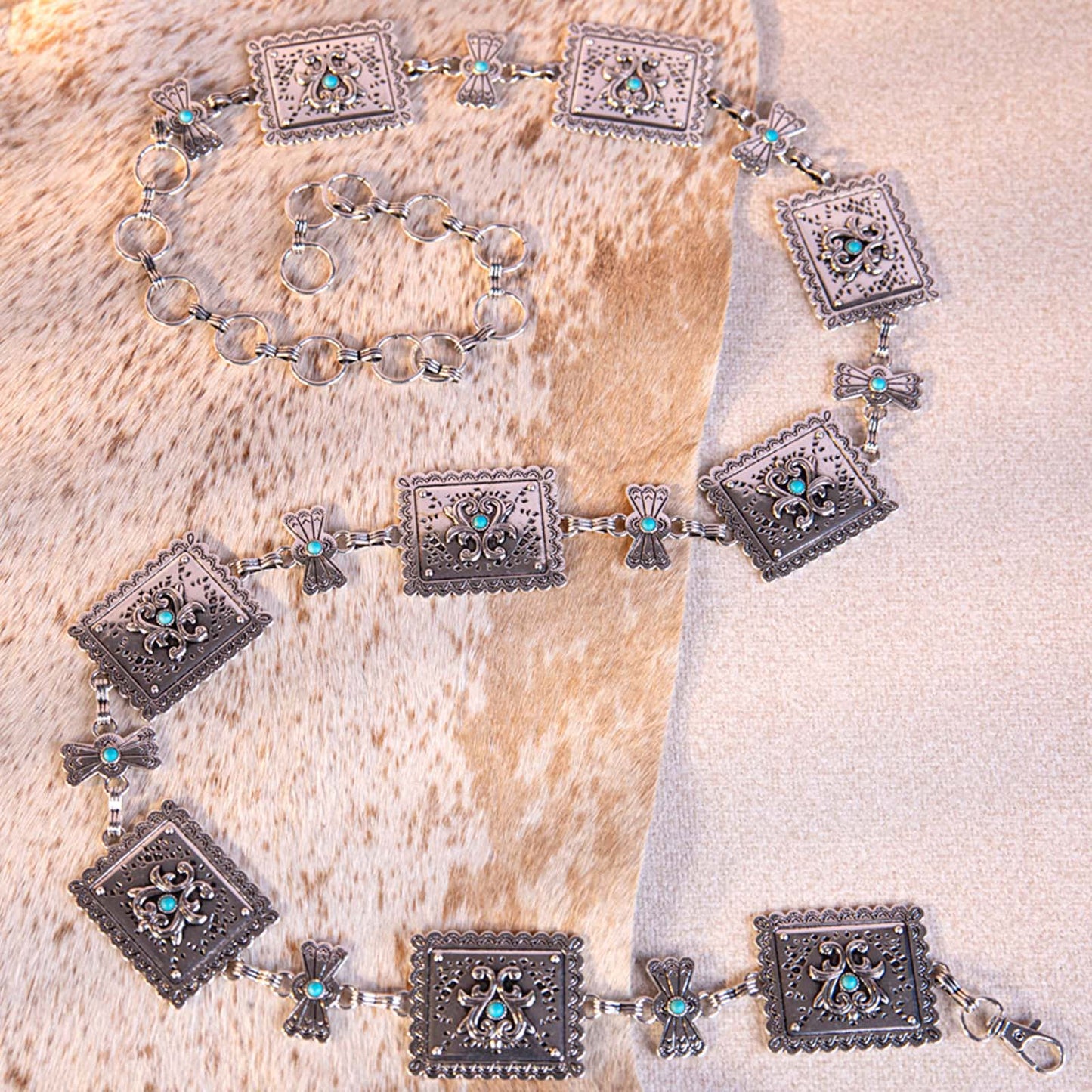Wrangler Boho Concho Chain Link Belt WGB-1001TQ