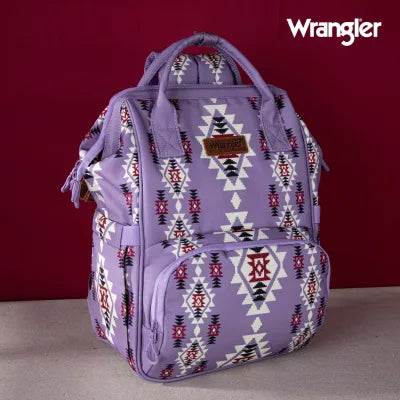 WRANGLER| AZTEC SOUTHWESTERN PRINT DIAPER BAG LAVANDER