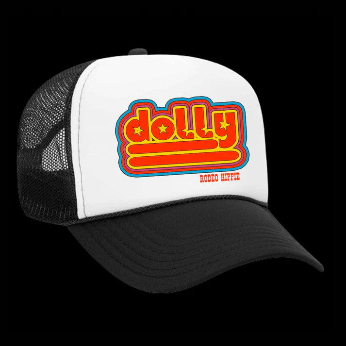 DOLLY Mid Profile Mesh Back Polyester Black/White Trucker Hat