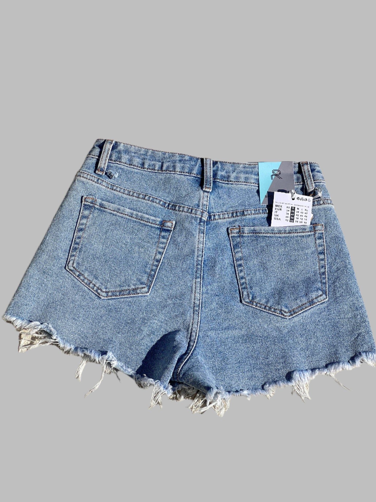 Women's Rhinestone Denim Shorts High Waist