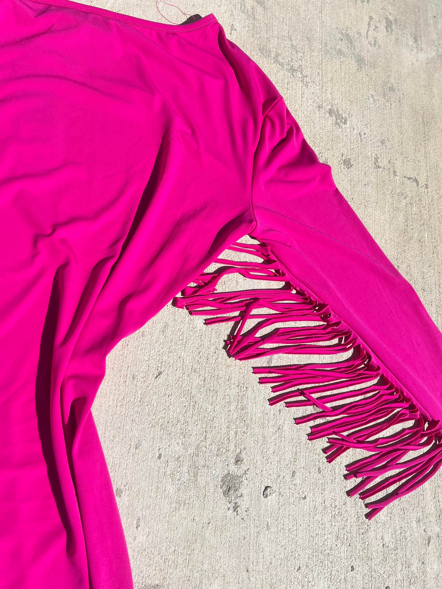 PINK FRINGE DRESS