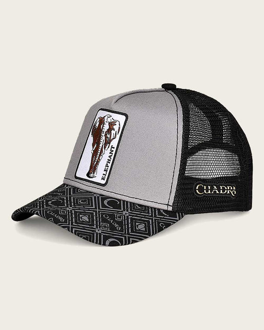 black elephant patch cap