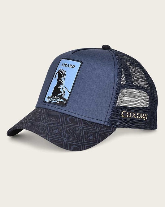 Blue lizard patch cap