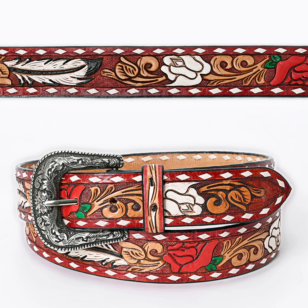 American Darling ADBLF118  Beautifully Hand Tooled Genuine American Leather Belt Men and Women No reviews