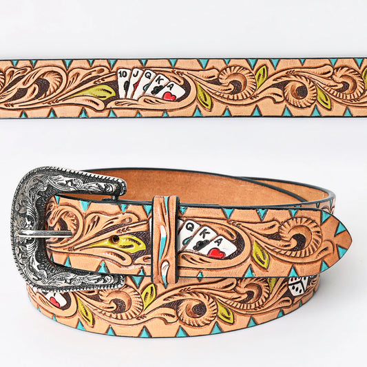 American Darling ADBLF149 Beautifully Hand Tooled Genuine American Leather Belt Men and Women