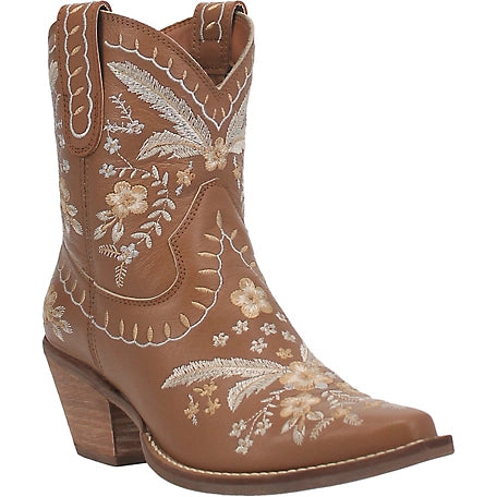 Dingo Women's Primrose Embroidered Western Booties - Snip Toe