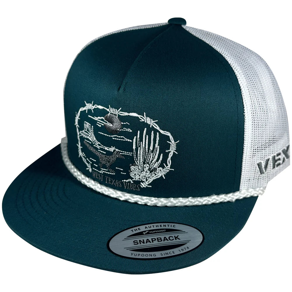 West Texas Vibes - Deep Teal/White Mesh