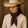 RODEO DRIVE| SOLID BROWN WILD RAG/SCARF WRS2