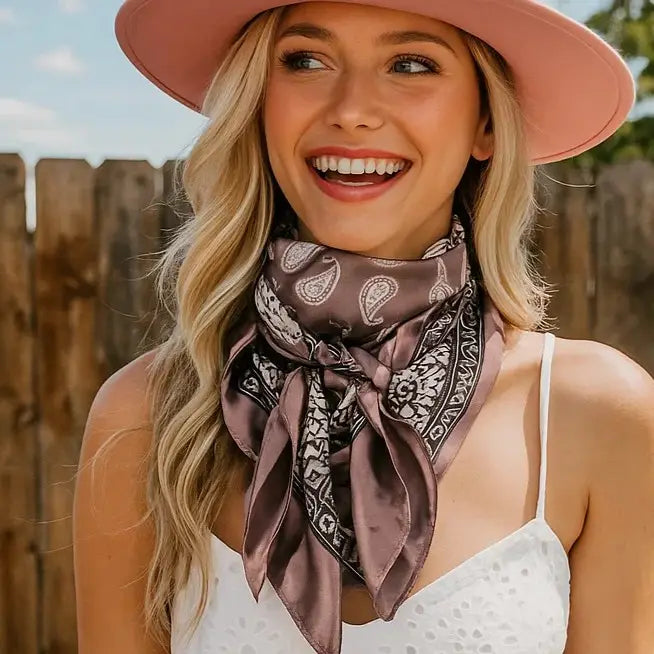 RODEO DRIVE |TWO TONE PAISLEY WILD RAG /SCARF WR2557