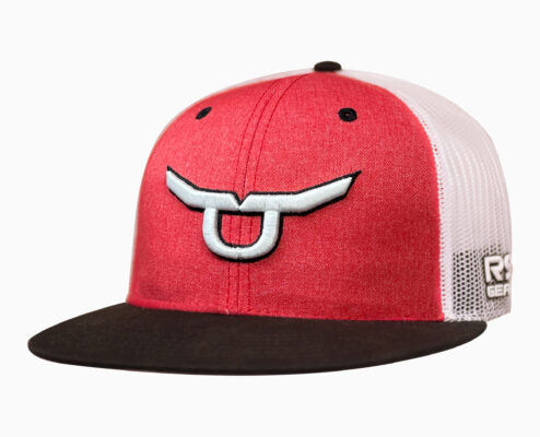 RS CLASSIC HEATHER RED SNAPBACK WHITE SOLO STEER