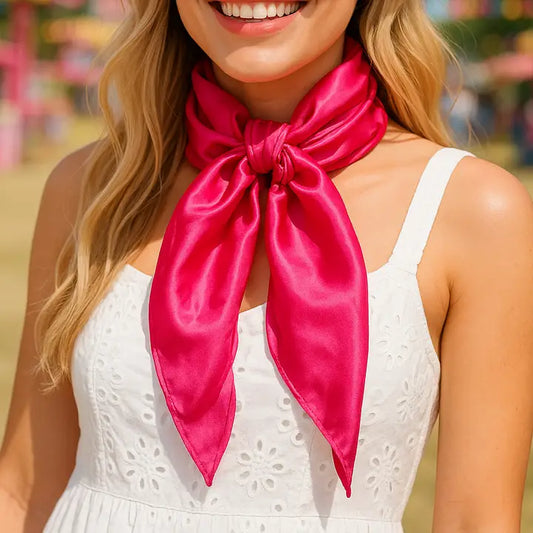 RODEO DRIVE| SOLID HOT PINK WILD RAG/SCARF WRS25