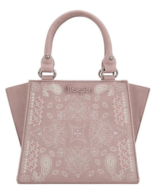 Wrangler| Pink Paisley Satchel Bag