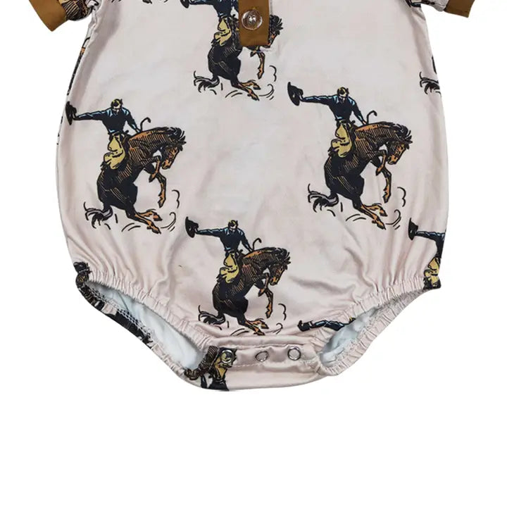 Baby Boys Rodeo Horse Western Rompers