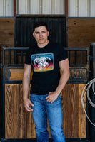 Lazy J Ranch Wear Serape Elevation Short Sleeve T-Shirt – Heather Black