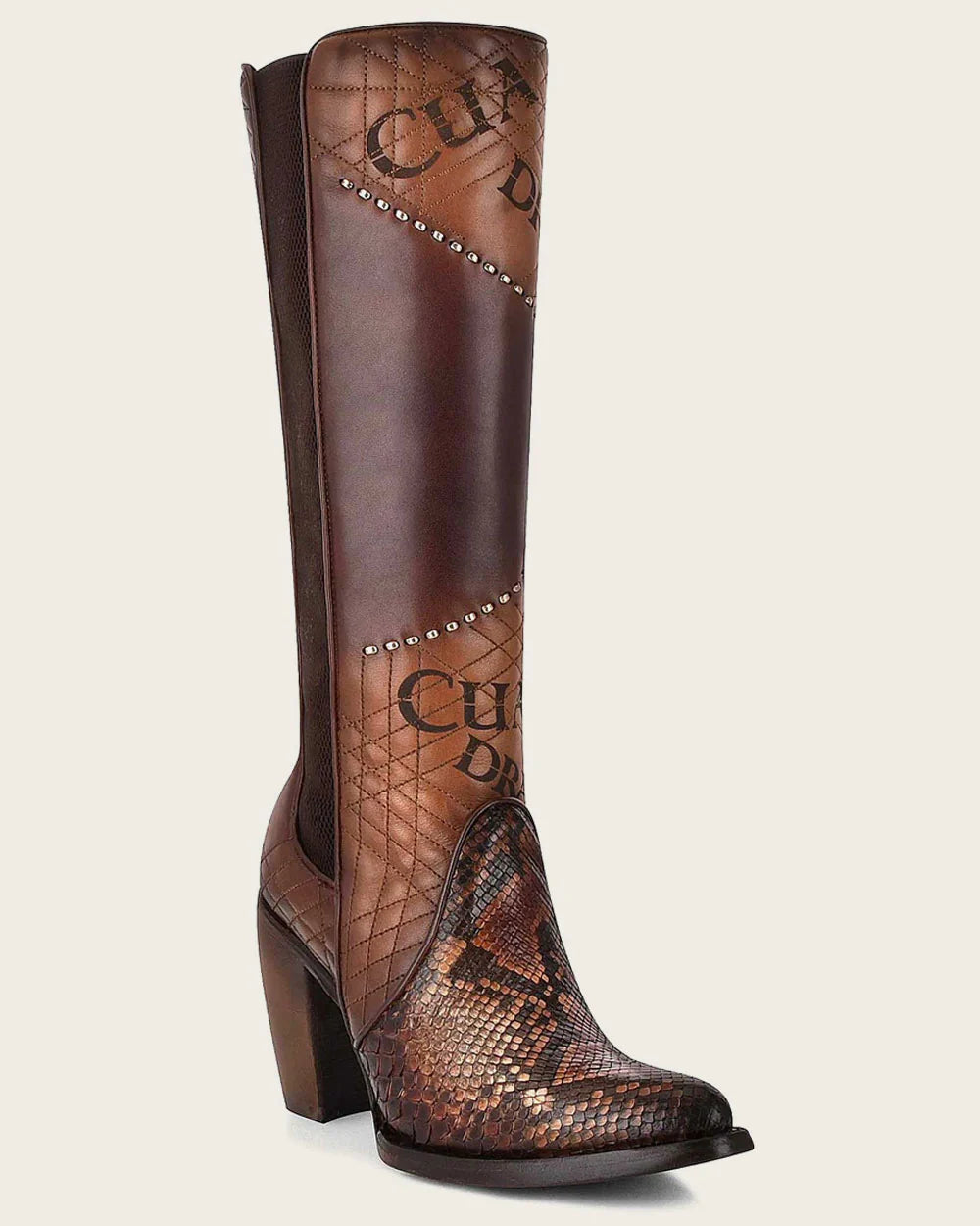 Cuadra Engraved Brown Exotic Boot