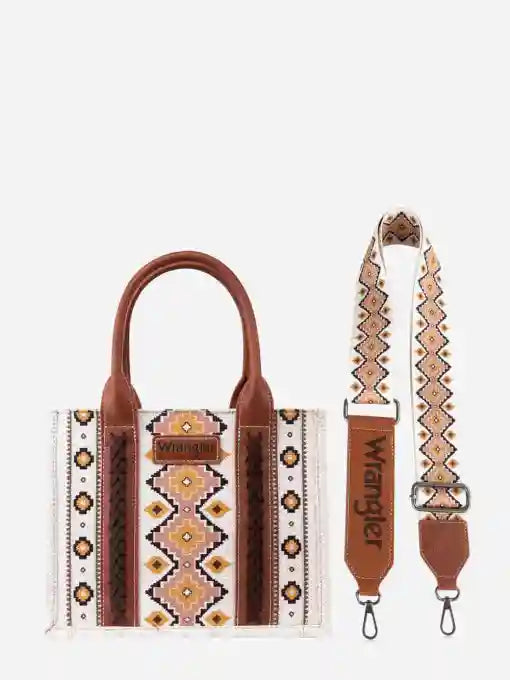 Wrangler| Southwestern Dual Sided Print Canvas Tote Collection