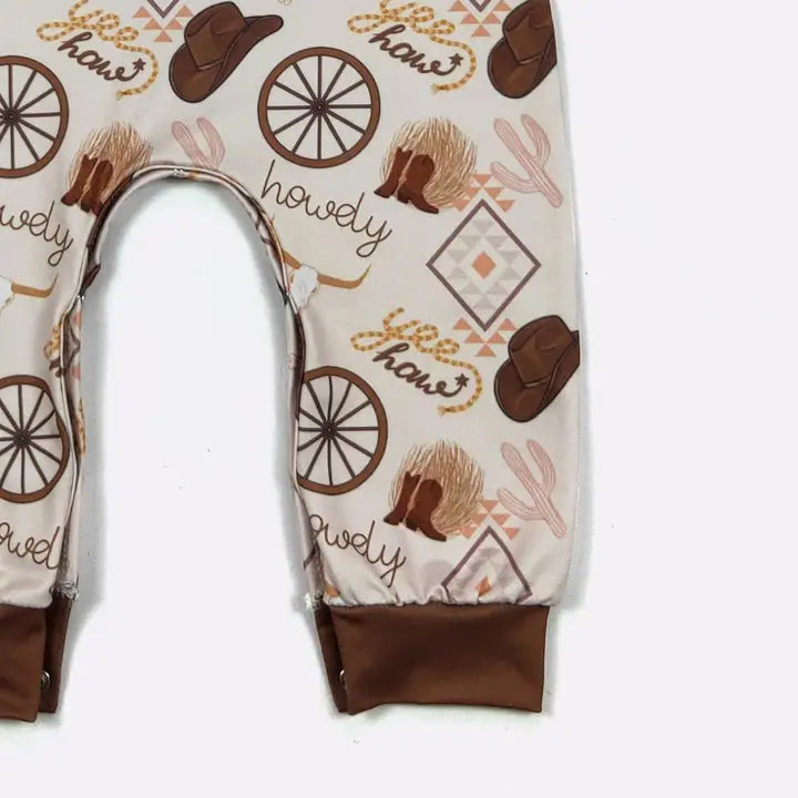 Howdy Boy Romper 12/24M