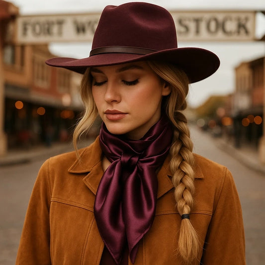 RODEO DRIVE |SOLID PLUM WILD RAG/SCARF WRS21