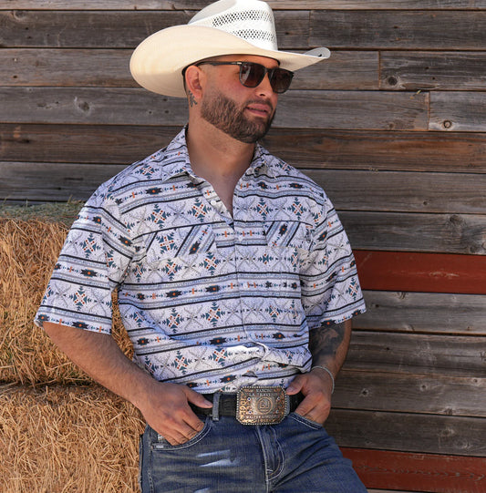 CUEROLINE WESTERN BRAND |Men's Cool Tech Short Sleeve Button Up - SKCL2023130