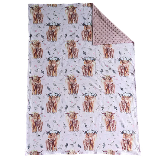 Baby Girls Western Highland Cattle Blankets