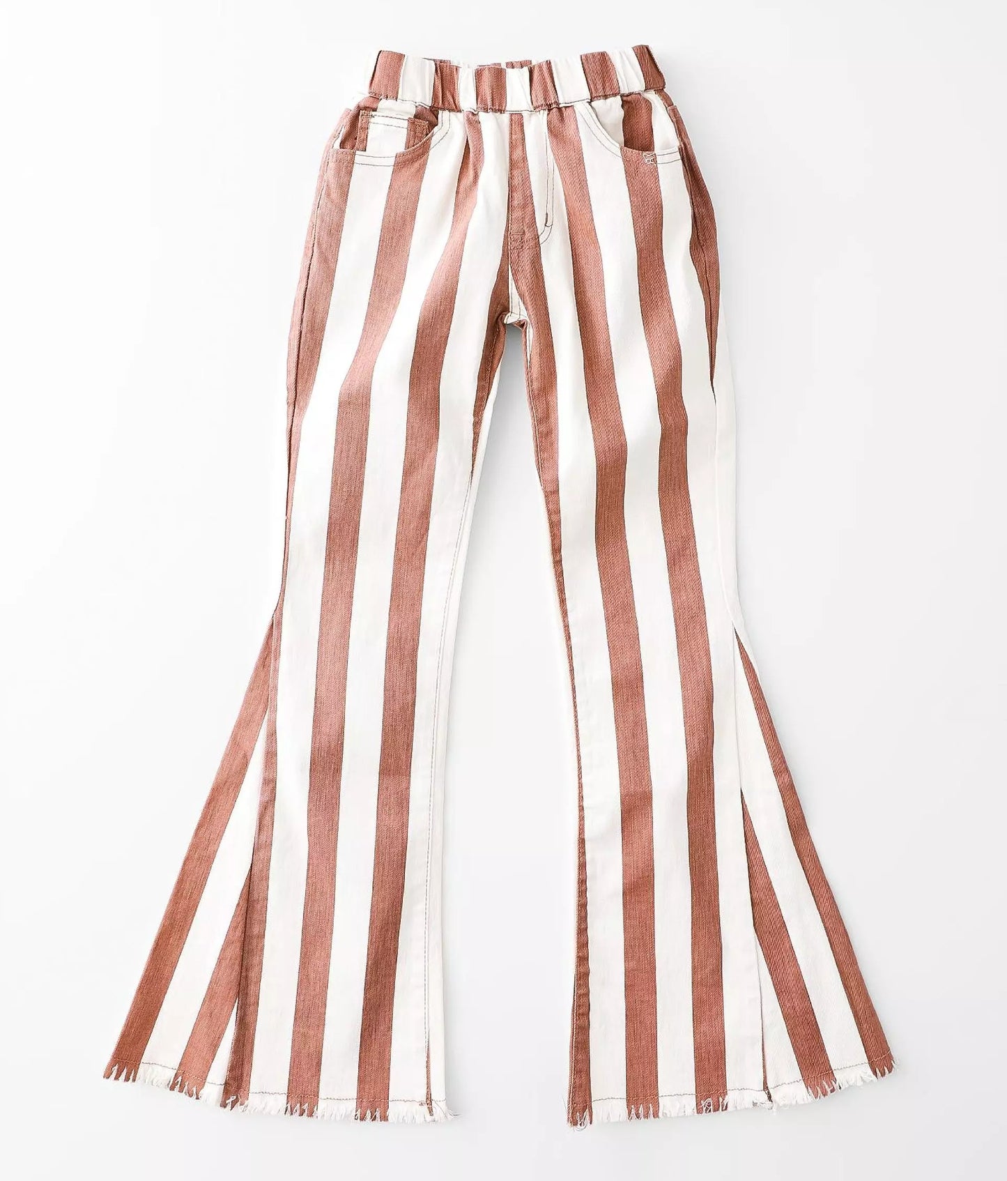 SAINTS & HEARTS Girls - Striped Flare Jean