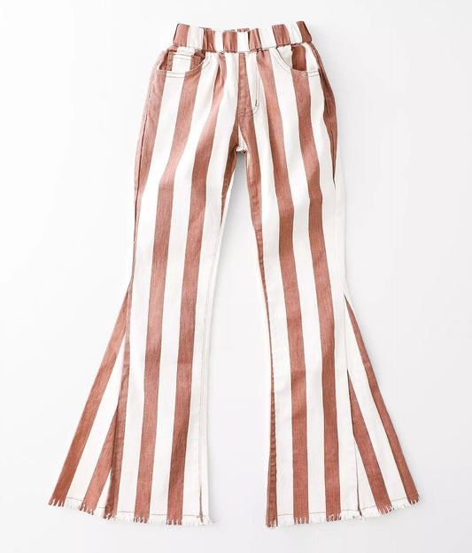 SAINTS & HEARTS Girls - Striped Flare Jean