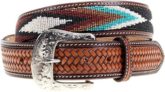 MEN SOUTHERN WESTERN BEADED BELT KH-1119