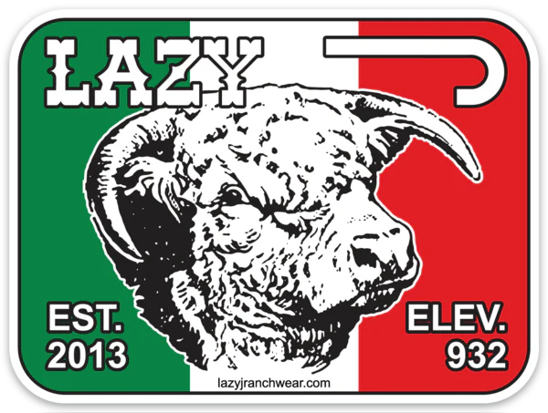 Lazy J Ranch Wear| Mexico Elevation Lazy J Sticker