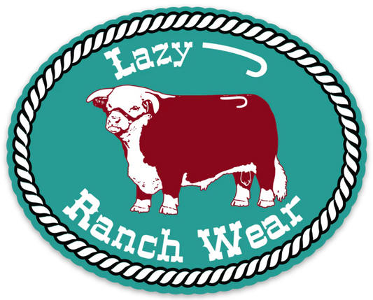 Lazy J Ranch Wear| Original Patch Hereford Sticker