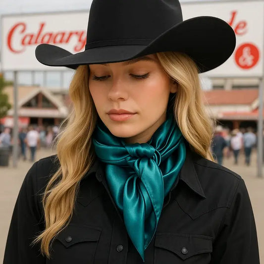 RODEO DRIVE | SOLID TEAL WILD RAG/SCARF WRS5