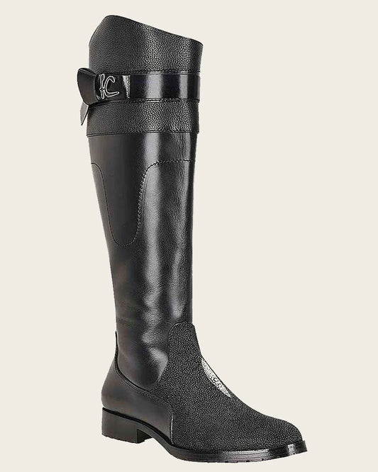 Riding style exotic stingray boot