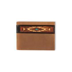 M & F WESTERN PRODUCTS | Ariat Mens Bifold Style Wallet Southwestern Aged Bark